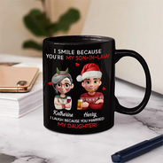 Gift For Daughter, Gift For Son, Funny - Dad Daughter I Laugh Because There’s Nothing You Can Do About It - Personalized Mug
