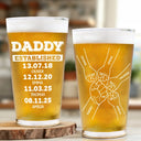Gift For Husband,Gift For Grandpa,Gift For Father - Dad Established - Personalized Beer Glass