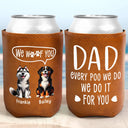 Dog Lovers,Dog Dad,Pet Lovers - Dad Every Poo I Do - Personalized Leather Can Cooler