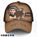 Dad Grandpa Handprints 3D Effect - Personalized Classic Cap