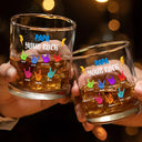 Gift For Father,Gift For Grandpa,Funny - Dad Grandpa Papa You Rock Hands Down For The Best - Personalized Whiskey Glass