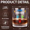 Gift For Father,Gift For Grandpa,Funny - Dad Grandpa Papa You Rock Hands Down For The Best - Personalized Whiskey Glass