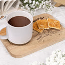 Gift For Grandpa,Gift For Father,Happy - Dad Grandpa Tea And Biscuits - Personalized Serving Board With Cup Holder