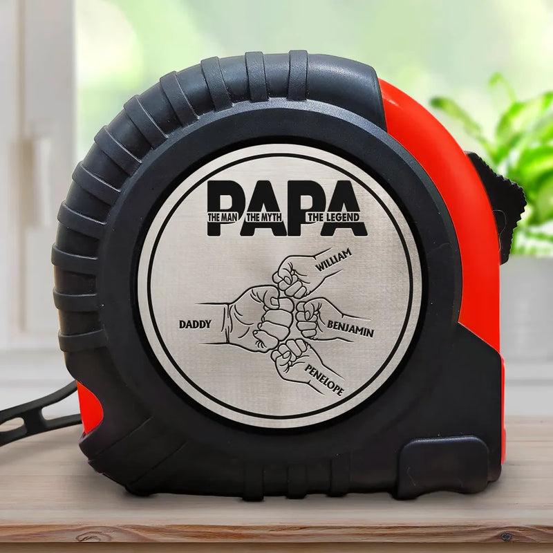 Gift For Father,Gift For Grandpa - Dad Grandpa The Man The Myth The Legend - Personalized Tape Measure