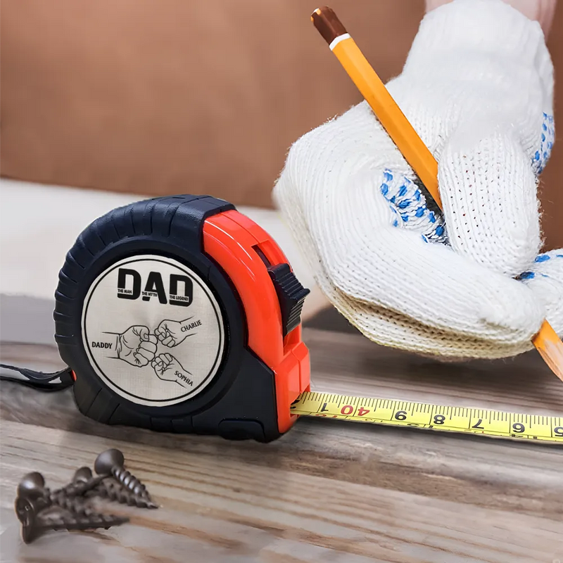 Gift For Father,Gift For Grandpa - Dad Grandpa The Man The Myth The Legend - Personalized Tape Measure