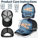 Gift For Father,Funny - Dad Kid First Bump The Man The Myth The Legend - Personalized Mesh-back Casual Cap