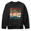Gift For Uncle,Gift For Father,Gift For Grandpa,Funny - Dad Kid First Bump Uncle The Man The Myth The Bad Influence - Personalized T Shirt