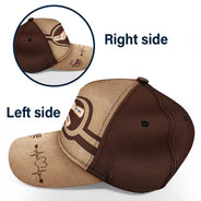 Gift For Father, Gift For Grandpa, Happy - Dad Kid Hand Punch Best Dad Ever Father Grandpa - Personalized Classic Cap