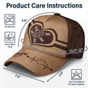 Gift For Father, Gift For Grandpa, Happy - Dad Kid Hand Punch Best Dad Ever Father Grandpa - Personalized Classic Cap