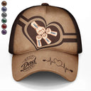 Gift For Father, Gift For Grandpa, Happy - Dad Kid Hand Punch Best Dad Ever Father Grandpa - Personalized Classic Cap