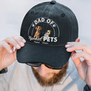 Happy, Gift For Father, Gift For Husband, Dog Dad, Cat Dad, Pet Lovers, Pet Dad - Dad Of A Spoiled Dog - Personalized Vintage Washed Denim Cap