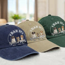 Happy, Gift For Father, Gift For Husband, Dog Dad, Cat Dad, Pet Lovers, Pet Dad - Dad Of A Spoiled Dog - Personalized Vintage Washed Denim Cap