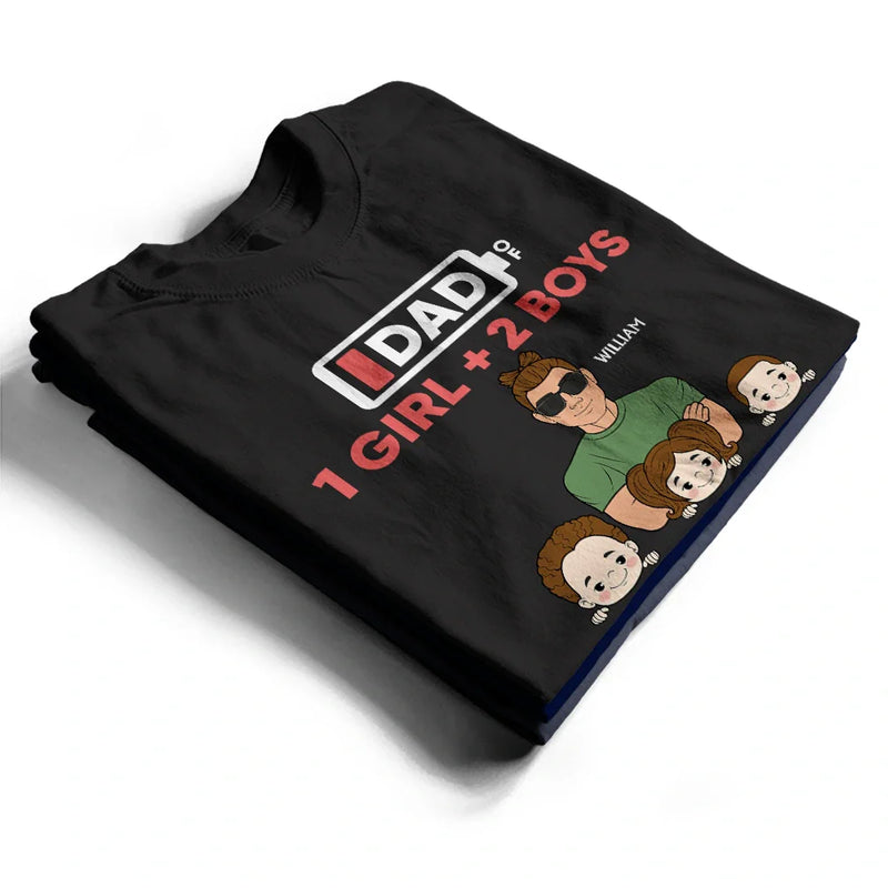 Dad - Daughters (Young), Gift For Father, Dad - Sons, Dad - Children, Funny - Dad Of Twins - Personalized T Shirt