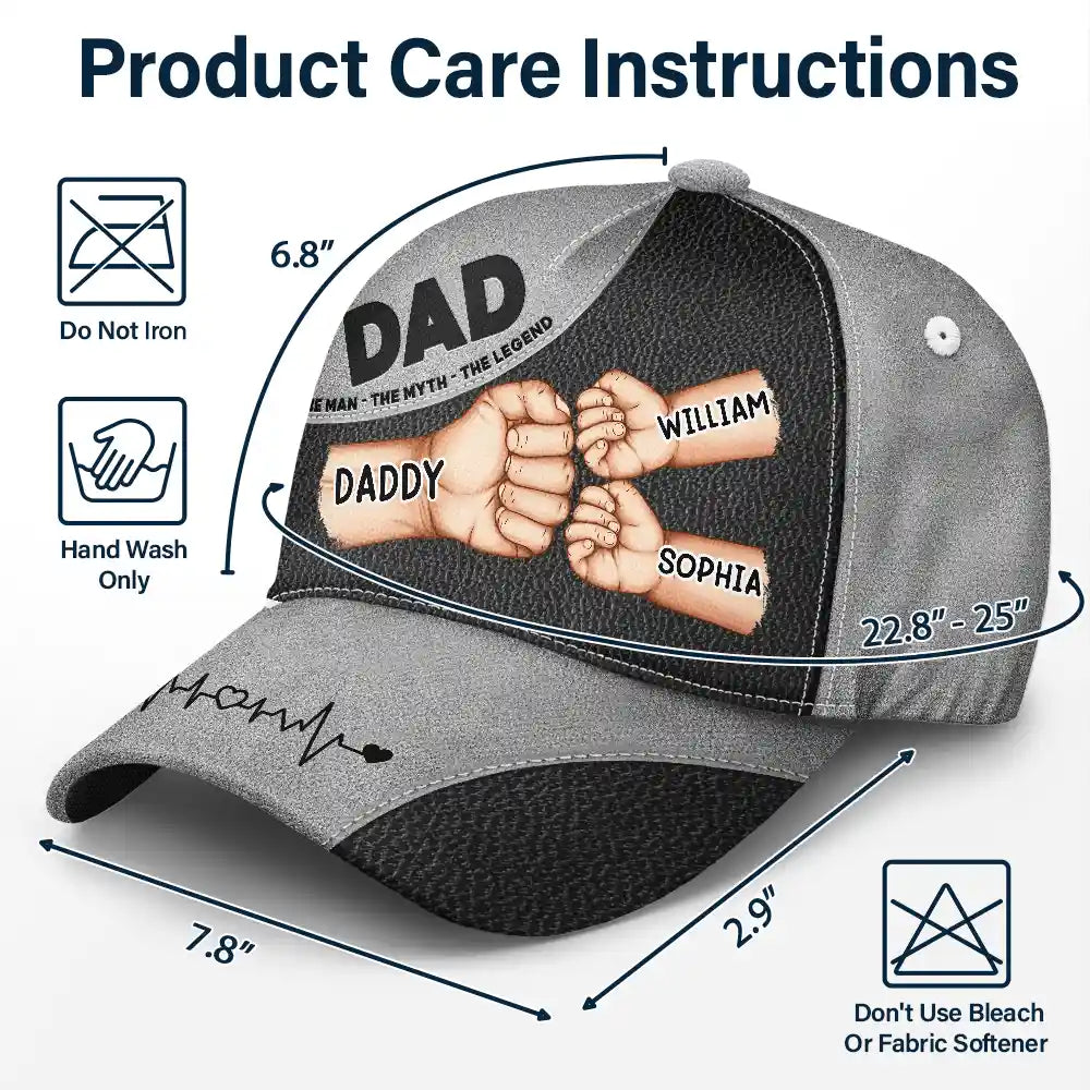 Gift For Father, Gift For Grandpa, Love - Dad Papa The Man The Myth The Legend - Personalized Classic Cap