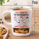 Gift For Father,Gift For Grandpa,Non-Eng,Icon,Humorous - Dad Thank You For Not Pulling Out Funny Swimming Champion - Personalized Cookie Mug