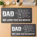Gift For Father,Top Market,Non-Eng,Icon,Confident - Dad The Man The Myth The Legend Hand Punch - Personalized Leather Desk Mat