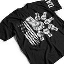 Gift For Father,Independence Day,America 250th,Dad - Children,Happy,Icon - Dad The Man The Myth The Legend Stars & Stripes - Personalized T Shirt