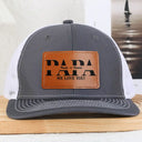 Gift For Father,Gift For Grandpa,Happy - Dad We Love You - Personalized Leather Patch Hat