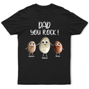 Gift For Father, Gift For Grandpa, Funny - Dad You Rock Sea Stones Fun Googly Eyes - Personalized T Shirt