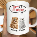 Pet Lovers, Pet Dad, Funny - Dad You Work Hard And Raise Me Well - Personalized Mug