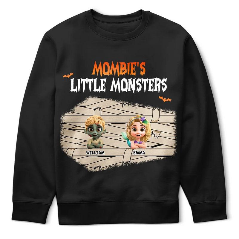 Halloween,Family,Grandpa,Grandkids,Gift For Grandpa,Gift For Grandma,Gift For Aunt - Dadcula Momster Ghoulma Of Little Monsters - Personalized T Shirt