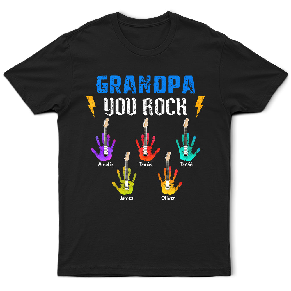 Daddy Grandpa You Rock - Personalized T Shirt