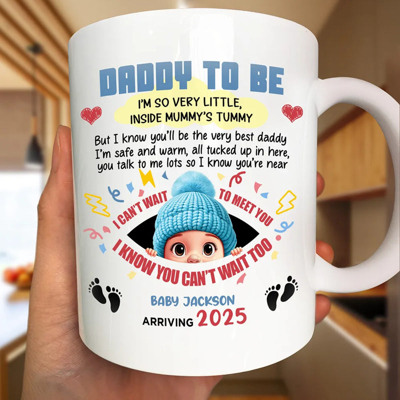 Gift For Husband,Gift For Men,Gift For Father,Dad - Children,New Dad,Happy - Daddy To Be - Personalized Mug