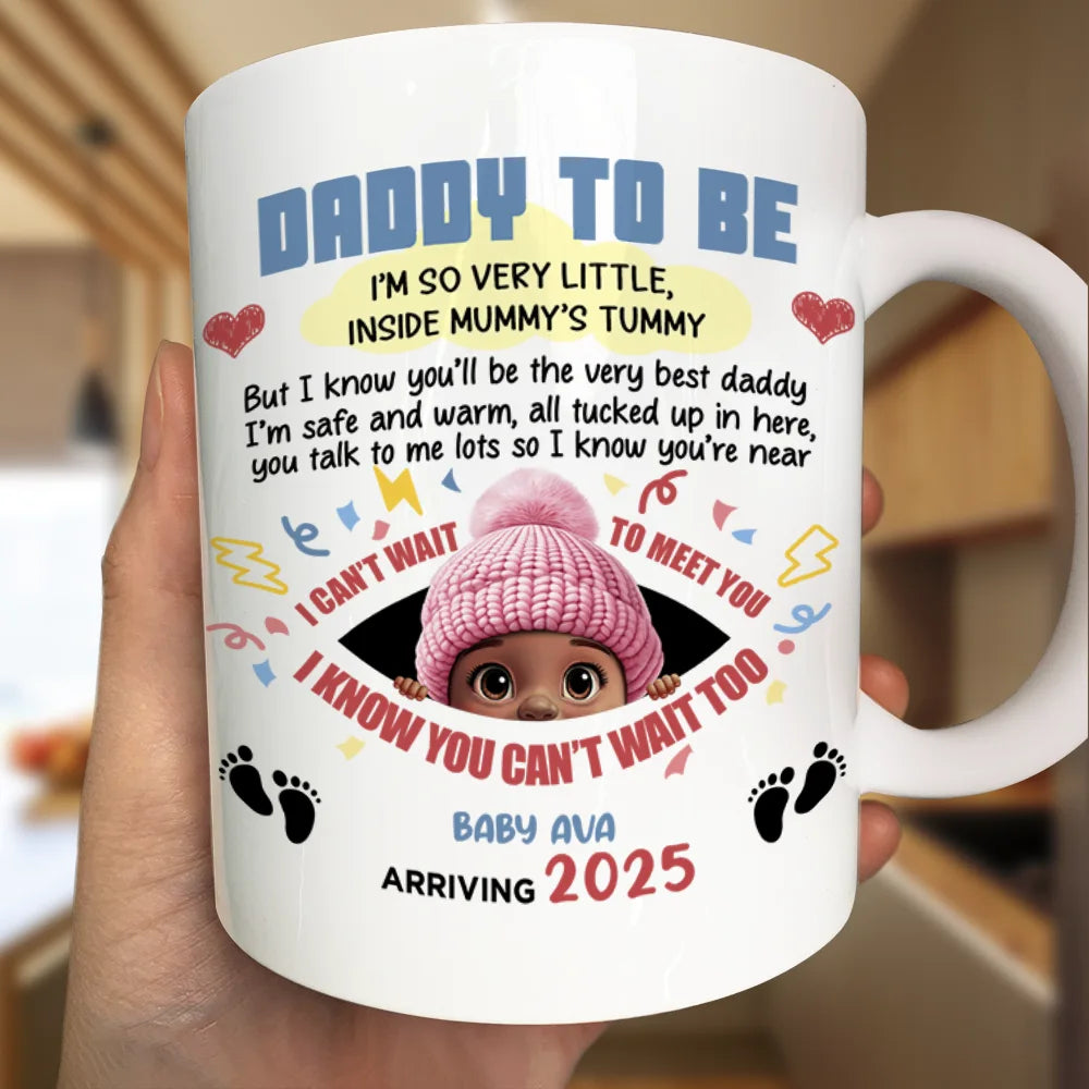 Gift For Husband,Gift For Men,Gift For Father,Dad - Children,New Dad,Happy - Daddy To Be - Personalized Mug