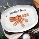 Gift For Father,Dad - Children,Happy - Daddy's Team Hand Punch - Personalized Plate