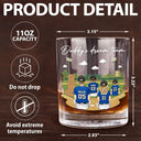 Gift For Father,Dad's Hobby,Sport Dad,Baseball,Happy - Daddy's Dream Team - Personalized Whiskey Glass