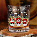 Gift For Father,Dad's Hobby,Sport Dad,Baseball,Happy - Daddy's Dream Team - Personalized Whiskey Glass