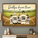 Gift For Father,Gift For Husband,Baseball,Softball - Daddy's Dream Team Baseball Father - Personalized Poster