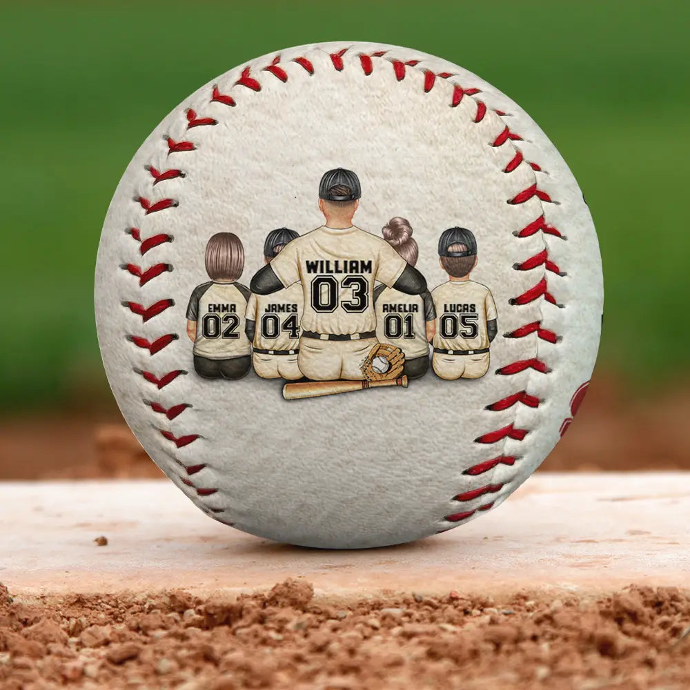 Baseball,Dad's Hobby,Gift For Father,Dad - Children,Happy - Daddy's Team Together We Make A Winning Team - Personalized Baseball, Softball