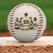 Baseball,Dad's Hobby,Gift For Father,Dad - Children,Happy - Daddy's Team Together We Make A Winning Team - Personalized Baseball, Softball