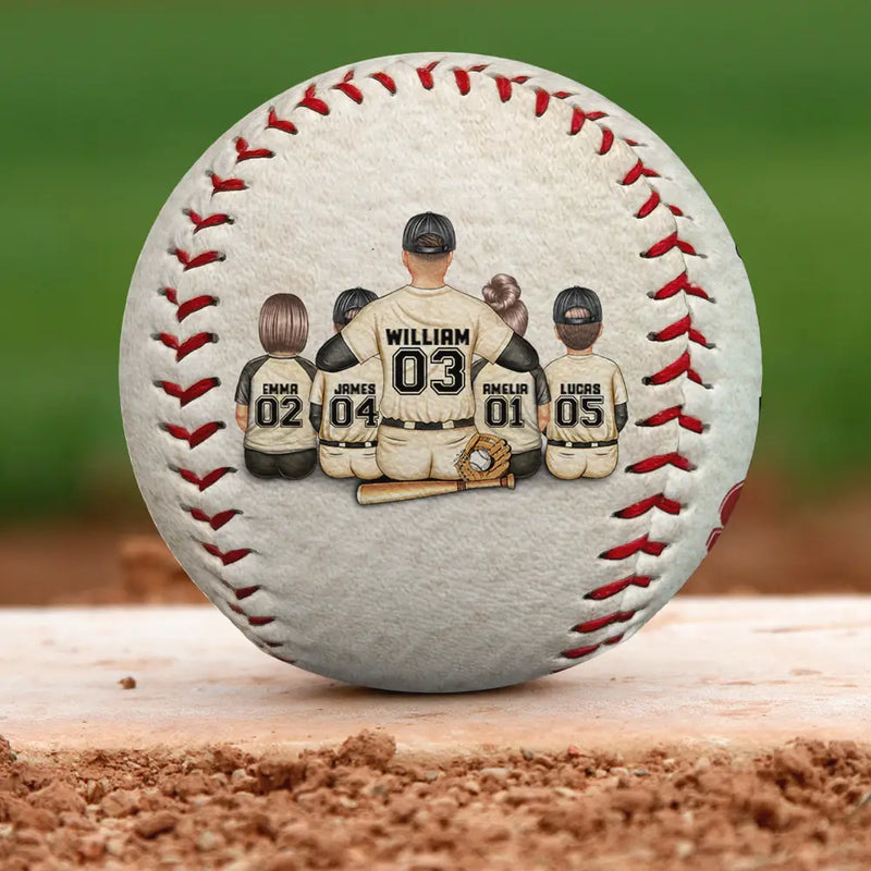 Baseball,Dad's Hobby,Gift For Father,Dad - Children,Happy - Daddy's Team Together We Make A Winning Team - Personalized Baseball, Softball