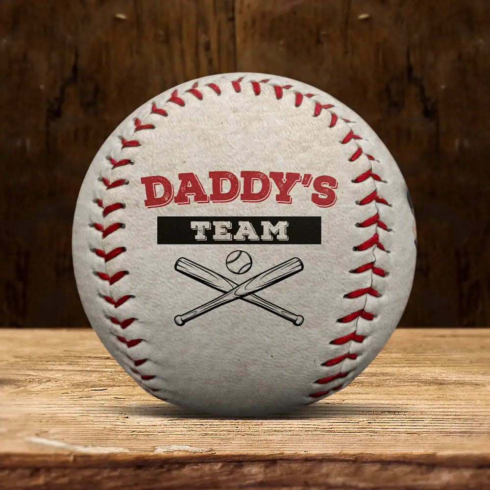 Baseball,Dad's Hobby,Gift For Father,Dad - Children,Happy - Daddy's Team Together We Make A Winning Team - Personalized Baseball, Softball