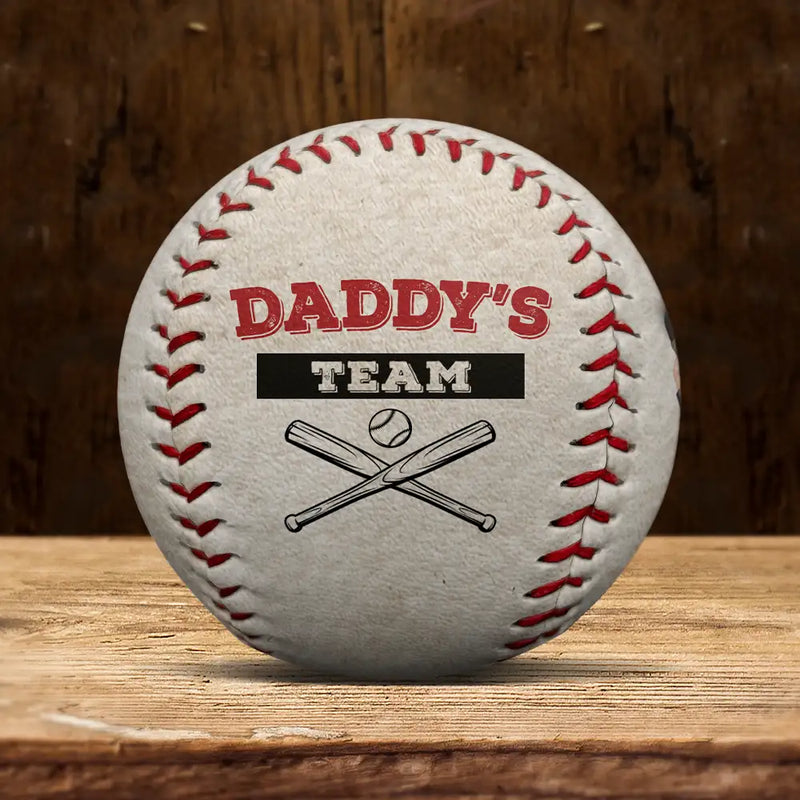 Baseball,Dad's Hobby,Gift For Father,Dad - Children,Happy - Daddy's Team Together We Make A Winning Team - Personalized Baseball, Softball