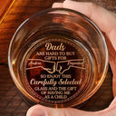 Funny, Gift For Father, Dad - Children, Gift For Grandpa - Dads Are Hard To Buy Gifts For - Personalized Engraved Whiskey Glass