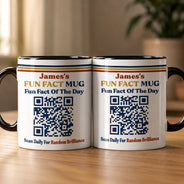 Gift For Yourself, Inspirational, QR Code - Daily Fun Fact - Daily Fun Facts QR Code - Personalized Mug