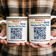 Gift For Yourself, Inspirational, QR Code - Daily Fun Fact - Daily Fun Facts QR Code - Personalized Mug