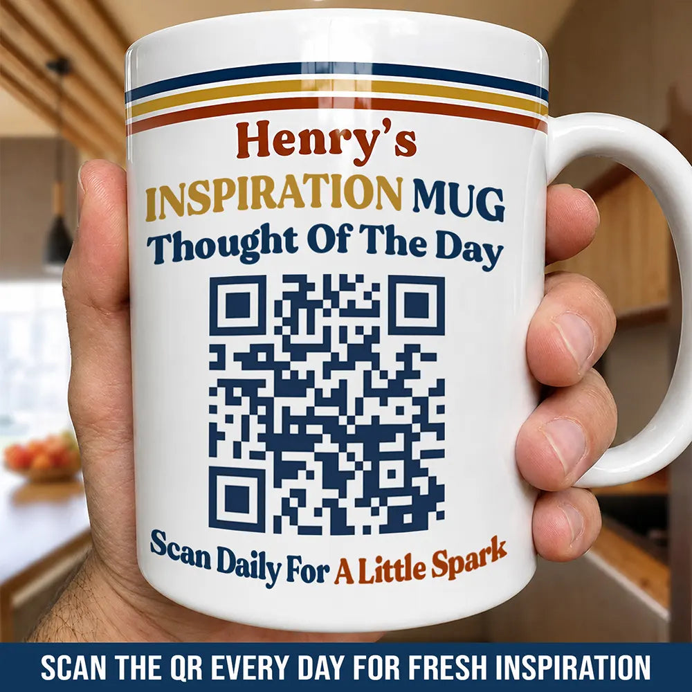Gift For Yourself, Inspirational, QR Code - Daily Inspiration - Daily Inspiration QR Code - Personalized Mug