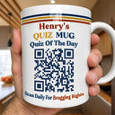 Gift For Yourself, Inspirational, QR Code - Daily Quiz - Daily Quiz Interactive QR Code - Personalized Mug