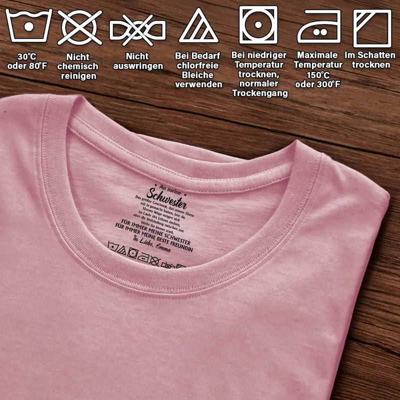 Gift For Sibling,Gift For Sisters,Gift For Brothers,Love,German - Das größte Geschenk - Personalisiertes T Shirt
