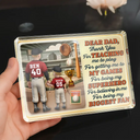 Gift For Father, Love, Baseball - Dear Baseball Dad Thank You For Teaching Me - Personalized Custom Shaped Acrylic Plaque