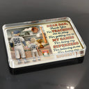 Gift For Father, Love, Baseball - Dear Baseball Dad Thank You For Teaching Me - Personalized Custom Shaped Acrylic Plaque