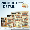 Gift For Father, Love, Baseball - Dear Baseball Dad Thank You For Teaching Me - Personalized Custom Shaped Acrylic Plaque