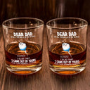Funny, Gift For Father, Gift For Husband - Dear Dad Of All The Balls In The World - Personalized Whiskey Glass
