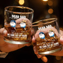 Funny, Gift For Father, Gift For Husband - Dear Dad Of All The Balls In The World - Personalized Whiskey Glass
