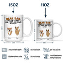 Dog Lovers,Dog Dad,Funny - Dear Dad Thanks For Picking Up My Poop Funny Cartoon Dog - Personalized Mug