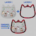 Cat Lovers, Cat Mom, Cat Dad, Funny, Christmas - Dear Santa Define Naughty - Personalized 2-Layered Mix Ornament